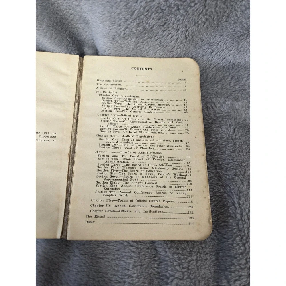Methodist Protestant Constitution and Discipline 1924‎ 6.5x4.25
